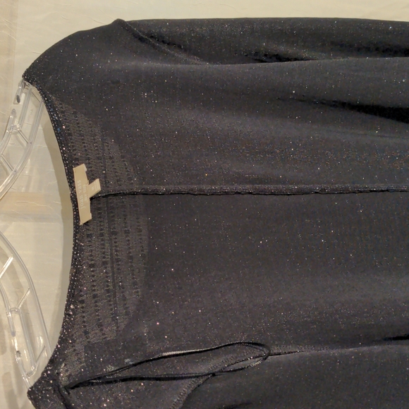 Joan Vass Size Medium Sequins Sparkly Evening or Former Dress Black Vintage - Picture 7 of 8